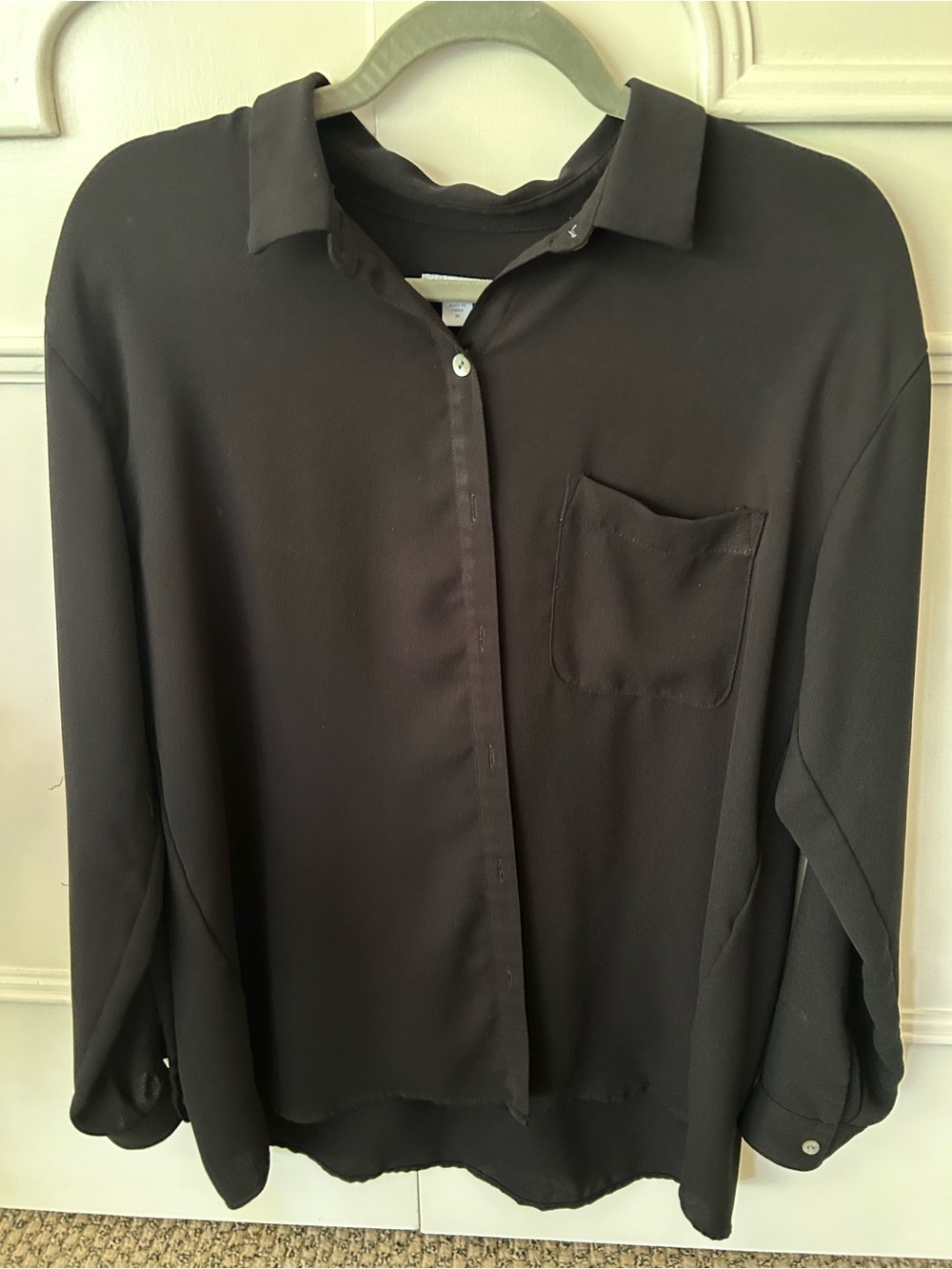J. Jill Black Long-Sleeve Button-Down Shirt